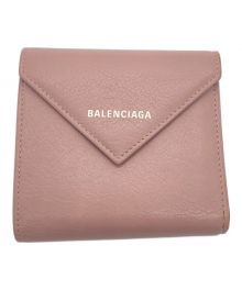 BALENCIAGA（バレンシアガ）の古着「ペーパーフラップウォレット」｜ピンク