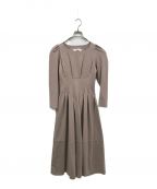 HER LIP TOハーリップトゥ）の古着「Marylebone Midi Dress/1231105038/ワンピース/カットソーﾜﾝﾋﾟｰｽ/ドレス」｜ベージュ