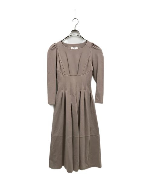 HER LIP TO（ハーリップトゥ）Her lip to (ハーリップトゥ) Marylebone Midi Dress/1231105038/ワンピース/カットソーﾜﾝﾋﾟｰｽ/ドレス ベージュ サイズ:Sの古着・服飾アイテム