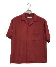 Graphpaper（グラフペーパー）の古着「CUPRA OPEN NECKED SHIRT/オープンカラーシャツ/GM181-50039」｜レッド