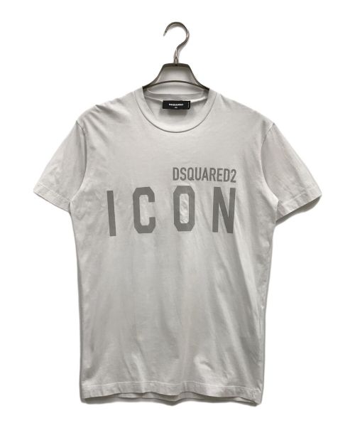 DSQUARED2（ディースクエアード）DSQUARED2 (ディースクエアード) ICON Reflex Tee ホワイト サイズ:XSの古着・服飾アイテム