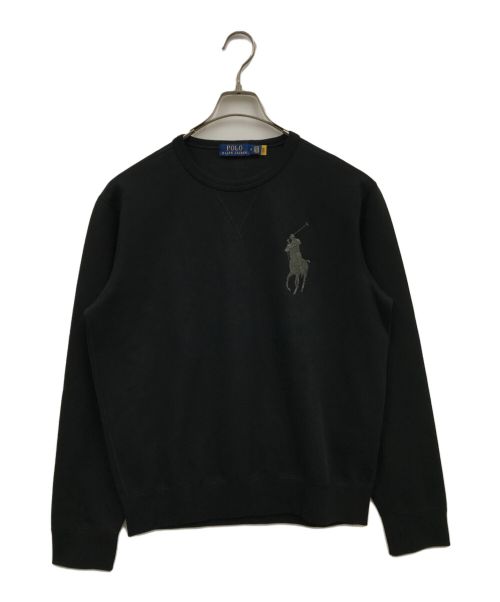 POLO RALPH LAUREN（ポロ・ラルフローレン）POLO RALPH LAUREN (ポロ・ラルフローレン) ビッグポニースウェット/ｸﾙｰﾈｯｸｽｳｪｯﾄ/スウェット ブラック サイズ:M 未使用品の古着・服飾アイテム