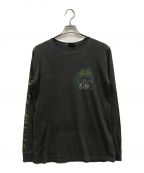 stussyステューシー）の古着「PEACE & LOVE L/S フェードカットソー/ロングスリーブカットソー」｜グレー