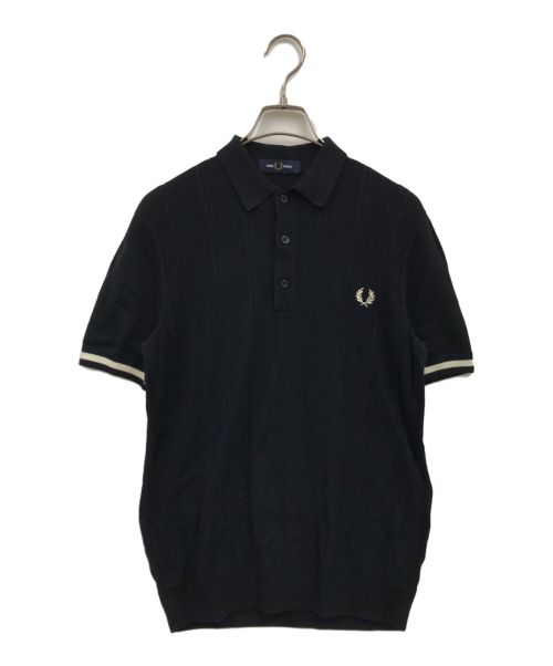 FRED PERRY（フレッドペリー）FRED PERRY (フレッドペリー) TIPPING TEXTURE KNITTED SHIRT/K3533/ポロシャツ ブラック サイズ:36の古着・服飾アイテム