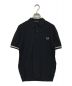 FRED PERRY（フレッドペリー）の古着「TIPPING TEXTURE KNITTED SHIRT/K3533/ポロシャツ」｜ブラック