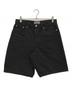 stussyステューシー）の古着「Washed Canvas Big Ol Shorts/デニムショートパンツ/デニムショーツ/ショーツ/デニムパンツ/112277」｜ブラック