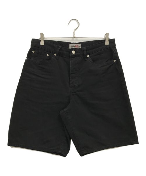 stussy（ステューシー）stussy (ステューシー) Washed Canvas Big Ol Shorts/デニムショートパンツ/デニムショーツ/ショーツ/デニムパンツ/112277 ブラック サイズ:30の古着・服飾アイテム