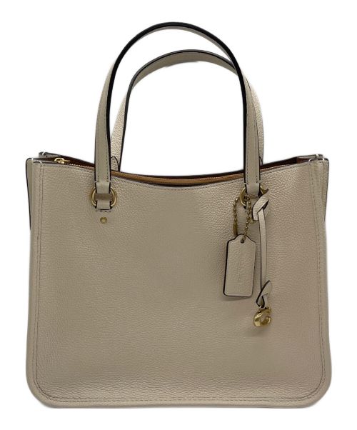 COACH（コーチ）COACH (コーチ) タイラー キャリーオール 28/C3460/ハンドバッグ/２WAYバッグ/ショルダーバッグ アイボリーの古着・服飾アイテム