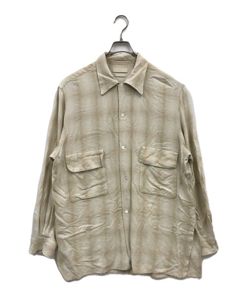 YOKE（ヨーク）YOKE (ヨーク) OVERSIZED OPEN COLLAR SHIRT/オーバーサイズオープンカラーシャツ/オープンカラーシャツ/シャツ/YK22SS0329SH/メンズシャツ ベージュ サイズ:SIZE 2の古着・服飾アイテム