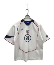 UMBRO×X-LARGE（アンブロ×エクストララージ）の古着「XLARGE×UMBRO SOCCER JERSEY/ゲームシャツ/	101242013013」｜ホワイト×ネイビー