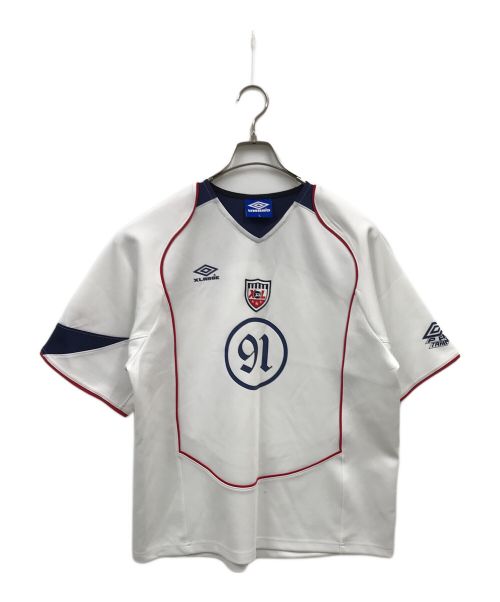 UMBRO（アンブロ）UMBRO (アンブロ) X-LARGE (エクストララージ) XLARGE×UMBRO SOCCER JERSEY/ゲームシャツ/	101242013013 ホワイト×ネイビー サイズ:Lの古着・服飾アイテム