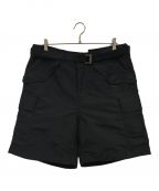 sacaiサカイ）の古着「Nylon Twill Shorts/ナイロンツイルショーツ/ハーフパンツ/カーゴパンツ/カーゴハーフパンツ/SCM-203」｜ブラック