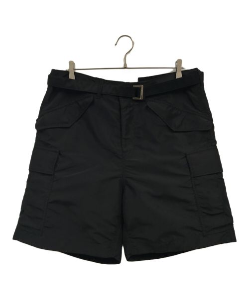 sacai（サカイ）sacai (サカイ) Nylon Twill Shorts/ナイロンツイルショーツ/ハーフパンツ/カーゴパンツ/カーゴハーフパンツ/SCM-203 ブラック サイズ:3の古着・服飾アイテム