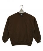 KEBOZケボズ）の古着「EMBOSS BB LOGO SWEAT CREWNECK/クルーネックスウェット/スウェット/KBZFW22PK096」｜ブラウン