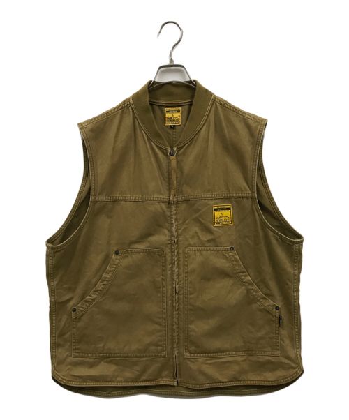 AVIREX（アヴィレックス）AVIREX (アヴィレックス) PIGMENT UTILITIE VEST/ユーティリティベスト/ベスト/ジップベスト/783-4157001 ブラウン サイズ:XLの古着・服飾アイテム