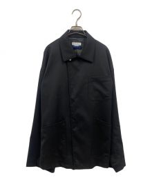 MAISON SPECIAL（メゾンスペシャル）の古着「T/W Stretch Prime-Over Hospital Jacket/オーバーホスピタルジャケット/11241111501」｜ブラック