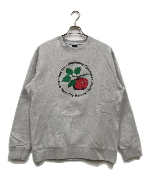 ONLY NY（オンリーニューヨーク）ONLY NY (オンリーニューヨーク) COMMUNITY GARDENS CREWNECK/リバースウィーブスウェット グレー サイズ:Lの古着・服飾アイテム