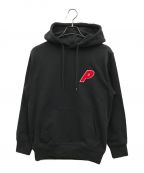 PALACEパレス）の古着「TRI-CHENILLE HOOD/プルオーバーパーカー/パーカー」｜ブラック