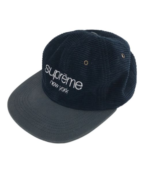 SUPREME（シュプリーム）Supreme (シュプリーム) cord classic logo 6 panel cap ネイビーの古着・服飾アイテム