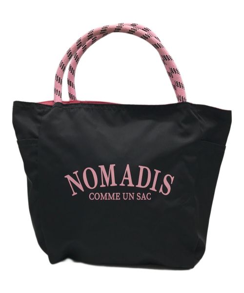 NOMADIS（ノマディス）NOMADIS (ノマディス) NOMADISロゴリバーシブル ミニ トートバッグ/リバーシブルバッグ ブラック×ピンクの古着・服飾アイテム