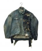 Maison MIHARA YASUHIROメゾン ミハラ ヤスヒロ）の古着「Draped Denim Jacket/リメイクジャケット/再構築ジャケット/デニムジャケット/A08BL022」｜インディゴ