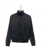 FRED PERRYフレッドペリー）の古着「Contrast Tape Track Jacket/トラックジャケット/J5557/ジャージ/トラックジャケット」｜ブラック