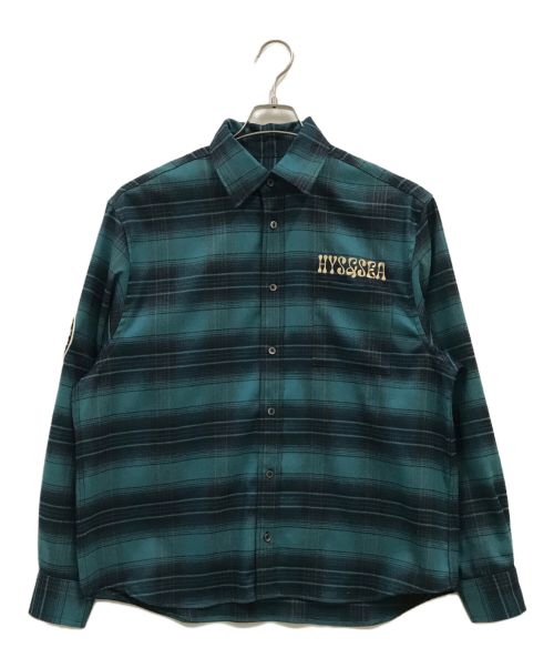 Hysteric Glamour（ヒステリックグラマー）Hysteric Glamour (ヒステリックグラマー) WIND AND SEA (ウィンド アンド シー) チェックシャツ/長袖シャツ/WDS-C-HYS-24-Q2-05 グリーン サイズ:Ｌの古着・服飾アイテム