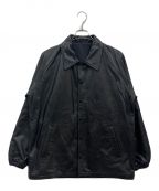 blucoブルコ）の古着「LEATHER COACH JACKET/レザーコーチジャケット/1309-3808」｜ブラック