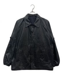 bluco（ブルコ）の古着「LEATHER COACH JACKET/レザーコーチジャケット/1309-3808」｜ブラック