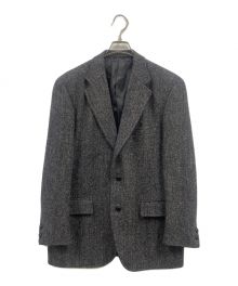 KENT×Harris Tweed（ケント×ハリスツイード）の古着「ヘリンボーンツイードテーラードジャケット/ツイードジャケット/テーラードジャケット」｜グレー