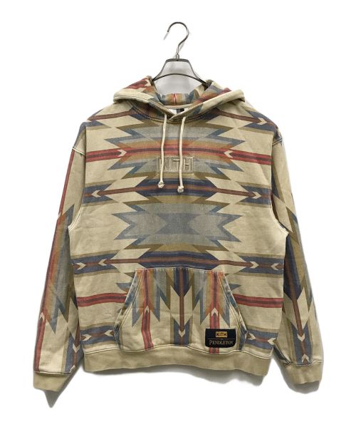 KITH（キス）KITH (キス) PENDLETON (ペンドルトン) プルオーバーパーカー/20-070-060-0020-4-0/パーカー/フーディー ベージュ サイズ:Lの古着・服飾アイテム