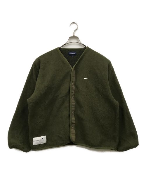 DESCENDANT（ディセンダント）DESCENDANT (ディセンダント) KNOT FLEECE CARDIGAN グリーン サイズ:1の古着・服飾アイテム