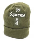 SUPREMEシュプリーム）の古着「Cross Box Logo Beanie/ビーニー/ニット帽/ニットキャップ」｜オリーブ