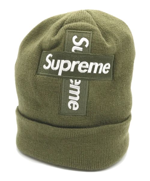 SUPREME（シュプリーム）SUPREME (シュプリーム) Cross Box Logo Beanie/ビーニー/ニット帽/ニットキャップ オリーブ サイズ:-の古着・服飾アイテム