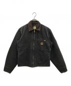 CarHarttカーハート）の古着「Detroit Trucker Blanket Lined Jacket/デトロイトジャケット/ダックジャケット/J97 BLK」｜ブラック