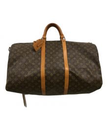 LOUIS VUITTON（ルイ ヴィトン）の古着「キーポル・バンドリエール60/ボストンバッグ/モノグラム/M41412/ストラップ・南京錠有」｜ブラウン