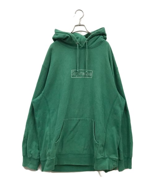 SUPREME（シュプリーム）SUPREME (シュプリーム) 21SS/Supreme/KAWS Chalk box logo hooded sweatshirt/ボックスロゴフーディー/プルオーバーパーカー/パーカー グリーン サイズ:XLの古着・服飾アイテム