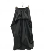 Lourenローレン）の古着「design taffeta skirt/lo233-13」｜ブラック