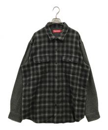 SUPREME（シュプリーム）の古着「23AW Houndtooth Plaid Flannel Shirt/フランネルシャツ/シャツ/AW」｜グレー