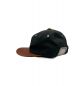 THE.H.W.DOG&CO (ザエイチダブリュードッグアンドコー) 2TONE LEATHER COTTON CAP/キャップ ブラック×ブラウン：6000円