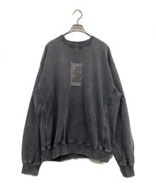 THE BLACK EYE PATCH（ブラックアイパッチ）の古着「HANDLE CREW PIGMENT DYED SWEAT/スウェット/+ガーメントダイ/スウェット/ 取扱注意」｜グレー