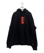 THE BLACK EYE PATCHブラックアイパッチ）の古着「HANDLE WITH CARE HOODIE/プルオーバーパーカー/パーカー/取扱注意」｜ブラック