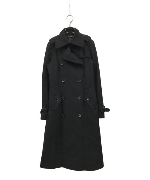 BURBERRY（バーバリー）BURBERRY (バーバリー) カシミヤブレンドウールトレンチコート/FNE34-910-09 ブラック サイズ:38の古着・服飾アイテム