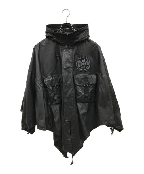 AVIREX（アヴィレックス）AVIREX (アヴィレックス) WR LIGHT LEATHER PONCHO/6191062 ブラック サイズ:FREEの古着・服飾アイテム