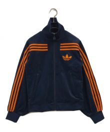 adidas（アディダス）の古着「70s ベロア トラックトップ」｜ネイビー