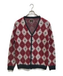 Needles（ニードルズ）の古着「Mohair Cardigan - Diamond/NS280」｜レッド×ネイビー