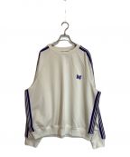 Needlesニードルズ）の古着「Track Crew Neck Shirt」｜ホワイト×パープル