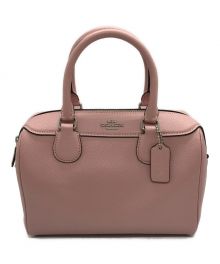 COACH（コーチ）の古着「クロスグレーン ミニ ベネット 2way サッチェル/F32202」｜ピンク