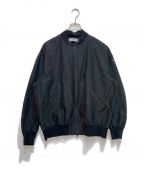 MARKAマーカ）の古着「ORGANIC COTTON × SILK HIGH COUNT TYPEWRITER BOMBER JACKET/M24A-03BL03C」｜ブラック