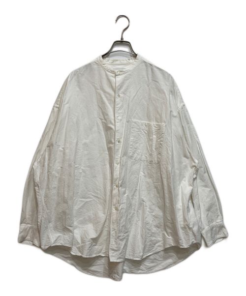 Graphpaper（グラフペーパー）Graphpaper (グラフペーパー) Oxford Oversized Band Collar Shirt/GM213-50137B/バンドカラーシャツ ホワイト サイズ:SIZE Freeの古着・服飾アイテム